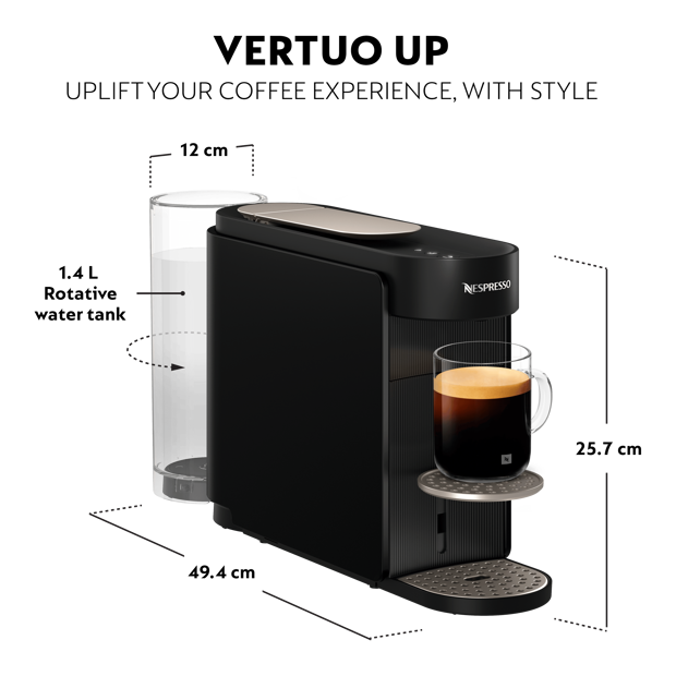 Vertuo Up Ink Black Product Dimensions