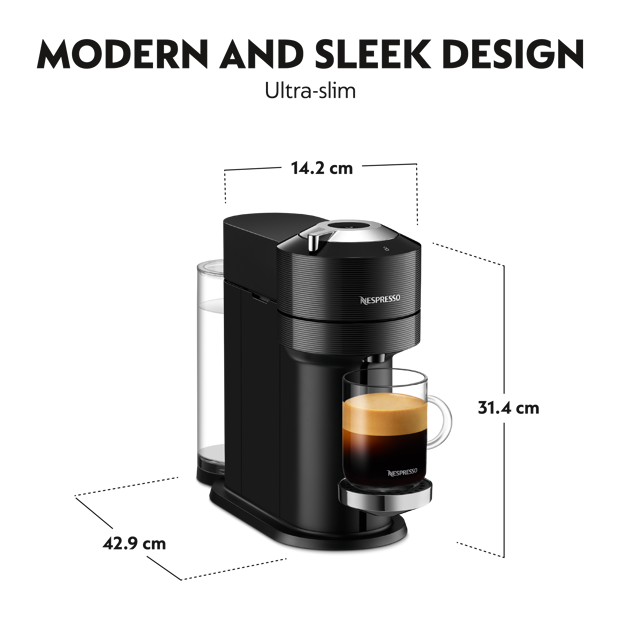 Vertuo Next Premium Classic Black Product Dimensions
